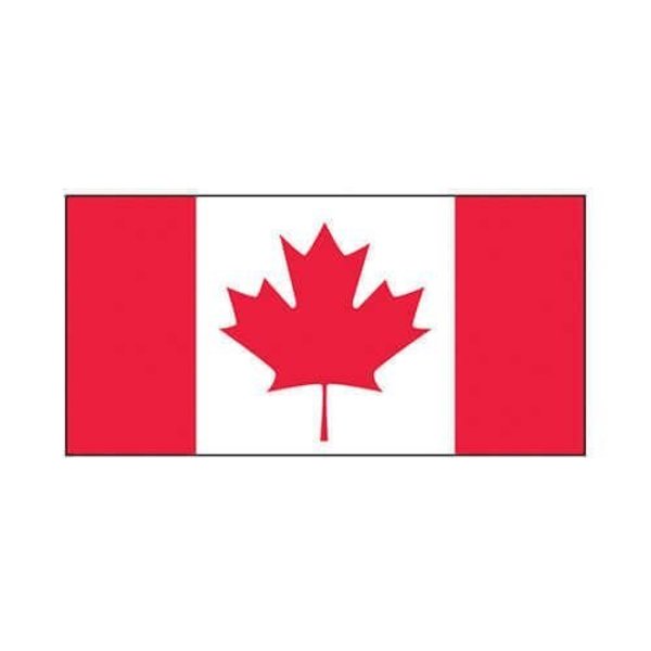 Accuform Hard Hat Sticker, 134 in Length, 1 in Width, Canada Flag Legend, Adhesive Vinyl LHTL391